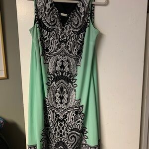 Elegant Black and Mint Green Dress